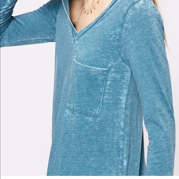 Fantastic Fawn Teal Mineral Washed Tee NWOT - Picture 2 of 2